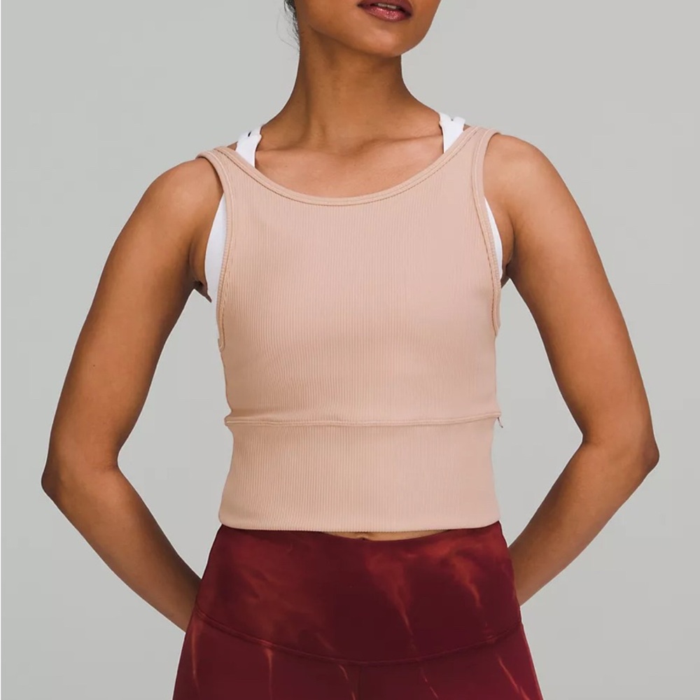 Lululemon Power Pivot Ribbed Tank Top in White